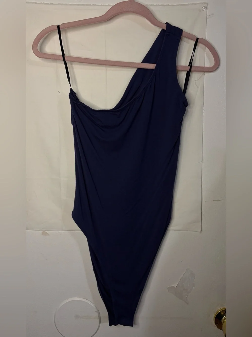 SHEIN Women One-Piece Solid Color Asymmetrical Sleeveless Slim Fit